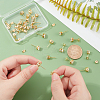 12 Pairs 4 Style Brass Stud Earrings EJEW-DC0001-08-2