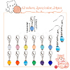 24Pcs 12 Colors Cat Eye Bead Pendant Stitch Marker HJEW-NB00010-2