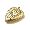 Brass Micro Pave Cubic Zirconia Pendants KK-C090-44G-01-2