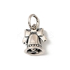 925 Sterling Silver Bowknot Bell Charms STER-K184-02AS-1