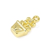 Brass Pave Clear Cubic Zirconia Pendants LS-KK-L238-08G-2