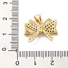 Rack Plating Brass Micro Pave Clear Cubic Zirconia Pendants KK-A206-05K-G-3