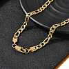 7MM 304 Stainless Steel Figaro Chain Necklaces for Women Men NJEW-B134-04A-G-3