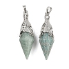Natural Amazonite Faceted Bicone Big Pendants G-Z101-03P-07-1