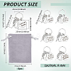 6Pcs Stainless Steel Keychains AJEW-PH0006-23-2