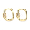 Brass Micro Pave Cubic Zirconia Hoop Earrings KK-CBA98BA-16G-4
