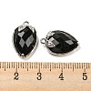 Natural Obsidian Faceted Pendants G-M431-06P-07-3