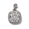 925 Sterling Silver Pave Clear Cubic Zirconia Pendants STER-F063-01A-01-1