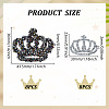 16Pcs 2 Styles Crown Glass/Resin Hotfix Rhinestone PATC-FG0002-38-2