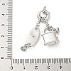 Brass Micro Pave Clear Cubic Zirconia Spring Ring Clasps KK-Z083-10P-01-3
