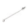304 Stainless Steel Chain Extender with Flat Round Charms STAS-G383-05P-1