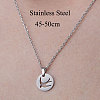 201 Stainless Steel Swallow Pendant Necklace NJEW-OY001-17-3