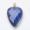 Faceted Natural Lapis Lazuli Pendants X-G-F340-02A-1