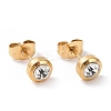 Rhinestone Column Stud Earrings EJEW-H357-04G-A-3
