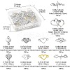 100Pcs 10 Styles Tibetan Style Alloy Connector Charms TIBE-YW0001-32-3