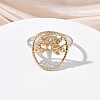 304 Stainless Steel Cuff Open Rings RJEW-Z121-02GP-08-2