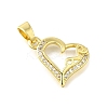 Brass Micro Pave Cubic Zirconia Pendants KK-Z102-16G-1