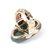 Natural Green Aventurine Stretch Finger Rings RJEW-N055-01C-3