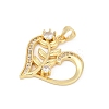 Brass Micro Pave Cubic Zirconia Pendants KK-D317-083G-2