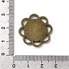Flower Alloy Cabochon Settings X-PALLOY-N0088-33AB-NF-4