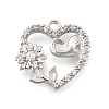 Brass Micro Pave Cubic Zirconia Pendants KK-C096-11P-1