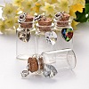10Pcs 5 Styles Antique Silver Plated Alloy Glass Bottle European Dangle Charms PALLOY-JF00084-S-1