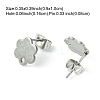 10Pcs 201 Stainless Steel Stud Earring Findings with Hole EJEW-FS0001-14C-4