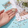 60Pcs 3 Color 304 Stainless Steel Ball Stud Earring Post with Loop FIND-UN0001-14-4