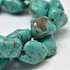 Dyed Nuggets Natural Howlite Beads Strands X-G-M139-11-A-1