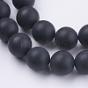 Natural Black Agate Beads Strands G-J376-05-12mm-3