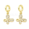 Brass Micro Pave Cubic Zirconia European Dangle Charms KK-D325-21G-01-1