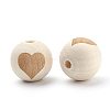 Unfinished Wood Beads LS-WOOD-S036-07-3