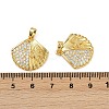 Brass Micro Pave Cubic Zirconia Pendants KK-C093-07G-3