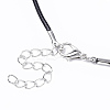 Waxed Cotton Cord Necklace Making X-MAK-S032-1.5mm-B01-4
