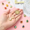 12Pcs 12 Styles Natural Gemstone Pendants STAS-CJ0002-60-4
