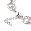 Non-Tarnish 304 Stainless Steel Hollow Teardrop Link Chain Bracelets for Women BJEW-B092-07P-3