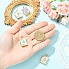 4Pcs 4 Colors Brass Micro Pave Cubic Zirconia Locket Pendants KK-CJ0005-55-4