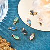 8Pcs 4 Colors Brass Micro Pave Cubic Zirconia Pendants KK-TA0002-18-6