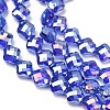 Electroplate Transparent Glass Beads Strands GL-CBA7A17-02A-10-2