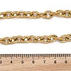 PVD Vacuum Plating 304 Stainless Steel Cable Chain Bracelets BJEW-G618-04G-2