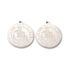 Non-Tarnish 304 Stainless Steel Pendants LS-STAS-A074-03C-P-2