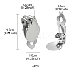 304 Stainless Steel Clip-on Earring Findings STAS-YW0001-63P-3