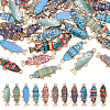 44Pcs 11 Styles Alloy Enamel Pendants FIND-DR0002-23-1