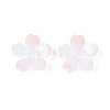 Flower Acrylic Bead Caps X-SACR-T017-51B-3