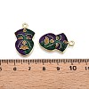 Carnival/Mardi Gras Theme Alloy Enamel & Glitter Powder Pendants ENAM-T020-53F-RS-3