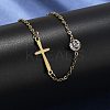201 Stainless Steel Cable Chain Bracelets BJEW-H205-01E-G-3