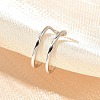 925 Sterling Silver Cuff Earrings for Women EJEW-F360-01A-P-4