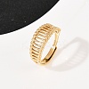 304 Stainless Steel Cuff Open Rings for Women LS-RJEW-H255-01G-09-2