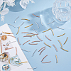300Pcs 3 Colors Brass Curved Tube Beads KK-DC0004-29-4