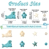 80Pcs 8 Styles Dyed Synthetic Turquoise Beads Sets G-YW0001-84-2